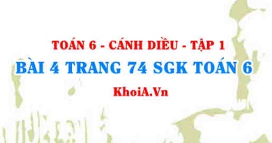 Bài 4 trang 74 SGK Toán 6 tập 1 Cánh Diều